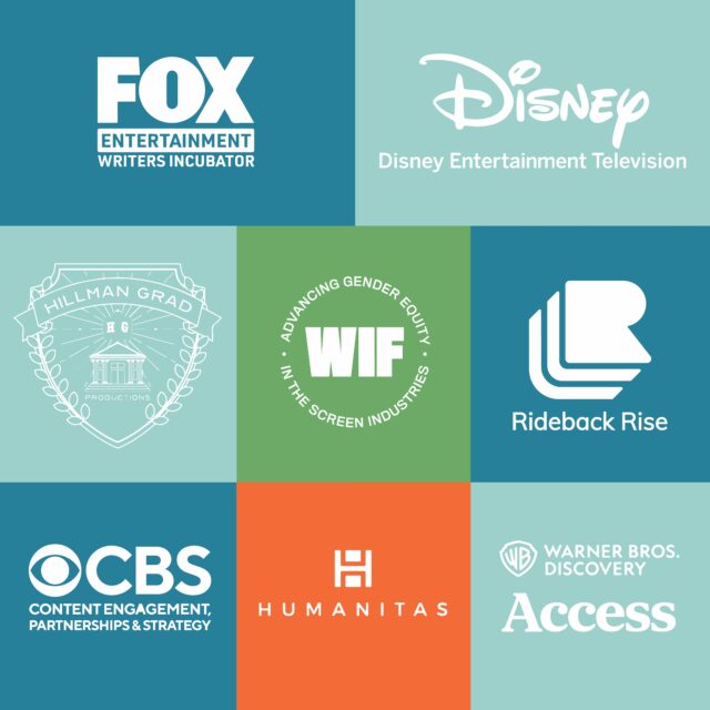 Disney, Fox, Humanitas, Paramount, Warner Bros., Rideback Ride, Hillman Grad and Women In Film logos